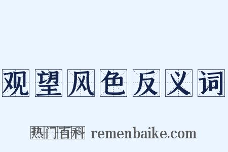 观望风色反义词是什么意思的图片